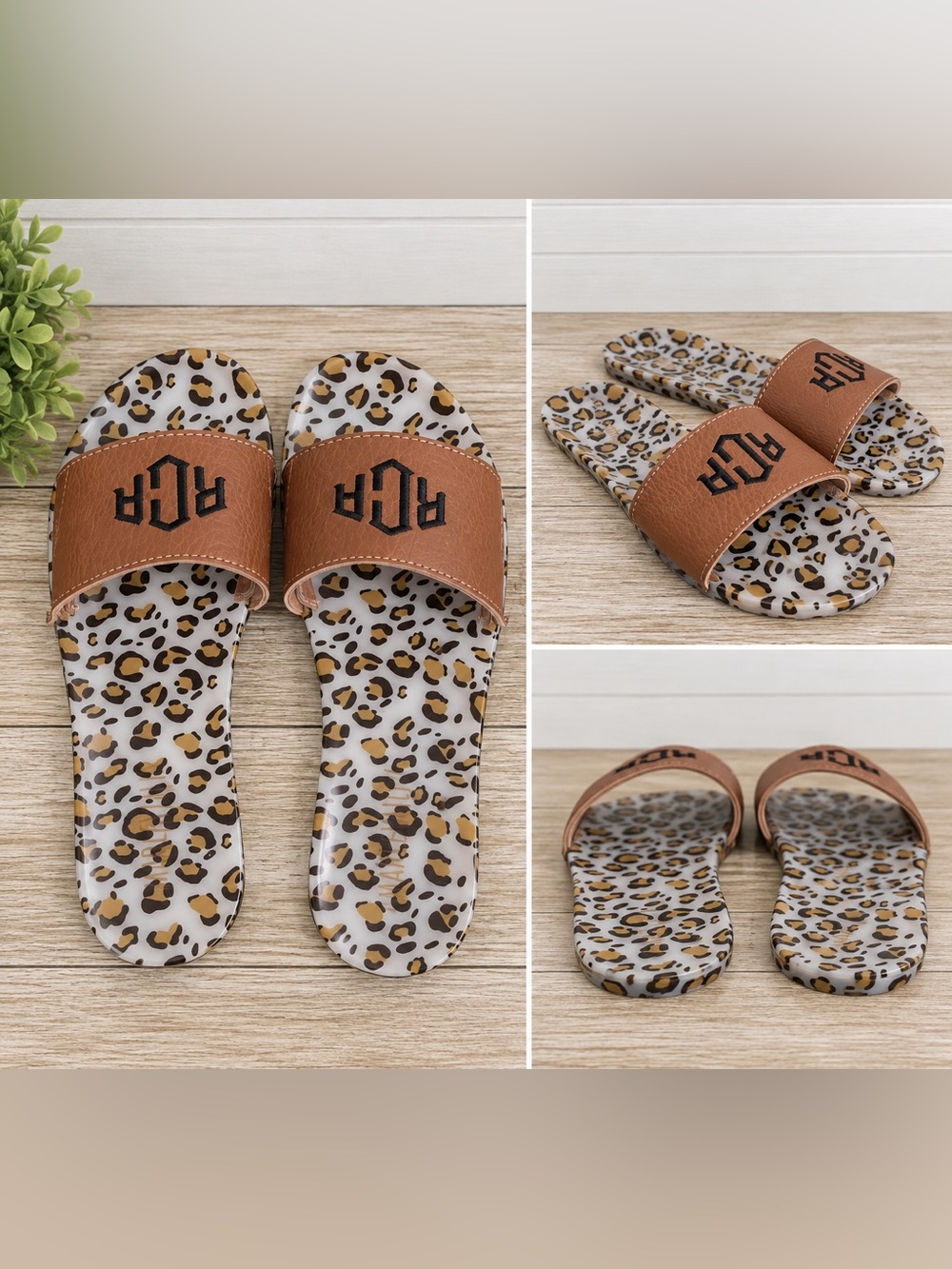 Marleylilly Monogrammed Jelly Slides Size 7. Super cute for the pool or beach.